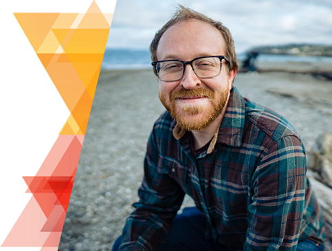 My Kovaltry Conversation banner of hemophilia A patient, Billy Eshleman, with text: A musician, board game enthusiast, and community advocate, Billy doesn’t let his hemophilia A stop him from doing the things he loves.