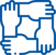 Hand holding in square shape