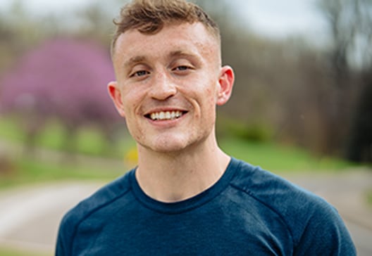 Hemophilia A Patient, Zach Mullins, smiling