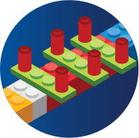 Graphic of blocks showing when FVIII and Kovaltry being made with sugar structures being attached to them