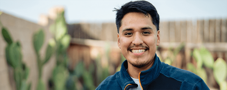 Hemophilia A Patient, Daniel Cruz, smiling