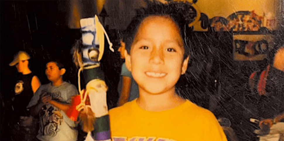 Hemophilia A Patient, Daniel Cruz, smiling as a young child