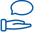 Icon of a hand holding thoughts