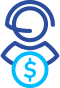 Zero dollar co-pay program phone operator graphic.